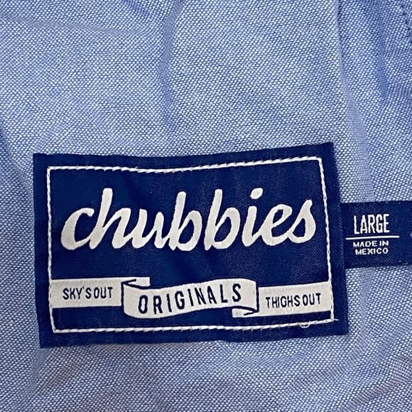 Chubbies Shorts 5.5 Inseam Mens Size L Khaki Elastic Waist Cotton Stretch - Picture 5 of 7